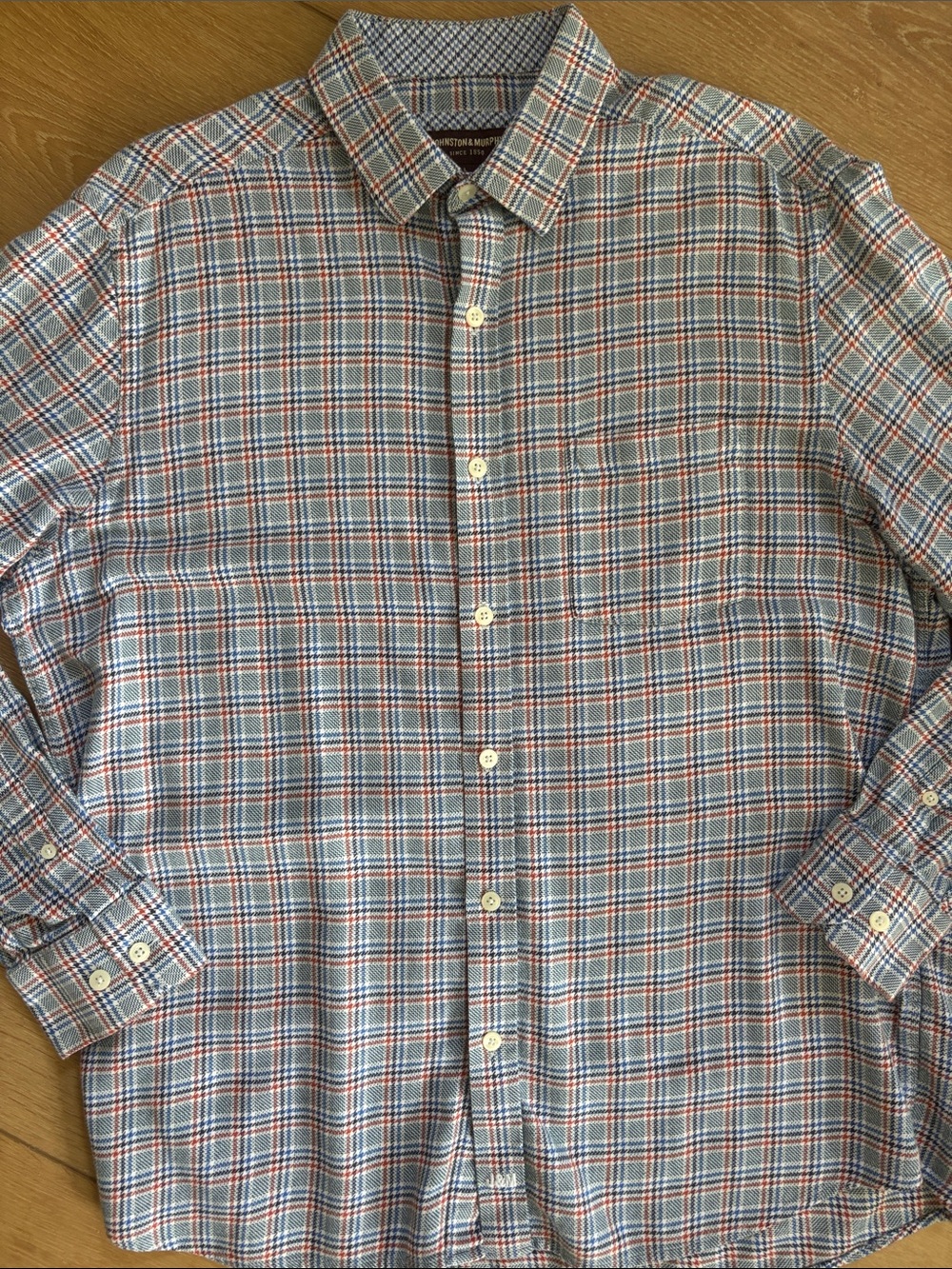 Johnson & Murphy Plaid Button-Down Shirt
